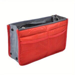 Handbag Organizer Insert /Purse Divider / Dark Orange / Cosmetic Case - NWT